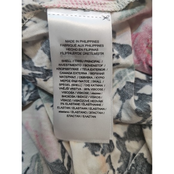 Lauren Ralph Lauren Women's V-Neck Top Floral Ruffle Long Sleeve Size M - Picture 6 of 9